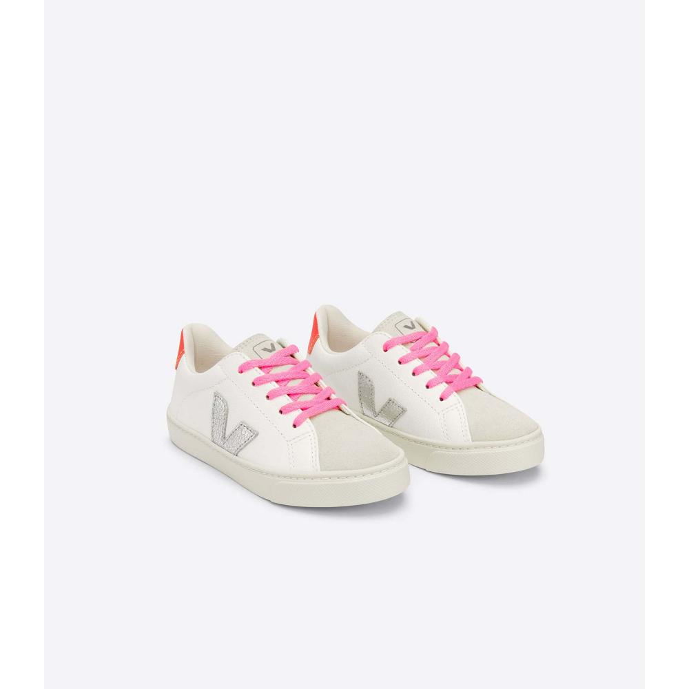 Veja ESPLAR LACES CHROMEFREE Schoenen Kinderen White/Silver | BE 735YXF